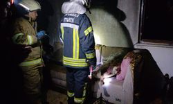 Karabük'te evin müştemilatında çıkan yangın söndürüldü