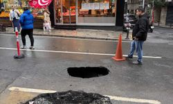 Şişli'de çöken yol onarıldı