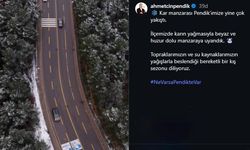 Aydos Ormanı'nda kartpostallık manzara havadan görüntülendi