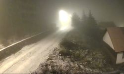 Beypazarı'nın yüksek kesimlerinde kar yağışı etkili oldu