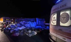 Kuzey Marmara Otoyolu'nda kamyonet devrildi: 2 yaralı