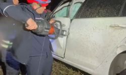 Adana'da şarampole yuvarlanan otomobildeki 2 kişi yaralandı