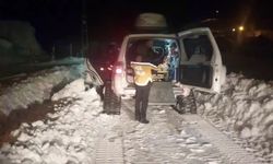 Bingöl'de yolda kalan paletli ambulansı ekipler kurtardı