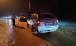 'Dur' ihtarına uymayan alkollü sürücü kaza yapınca yakalandı