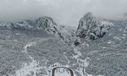 Ersizlerdere Tabiat Parkı'nda kar güzelliği