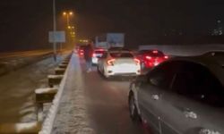 Gaziantep-Kahramanmaraş karayolunda kar esareti