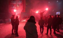 Gaziantep'te yeni yıl kar yağışı altında coşkuyla kutlandı