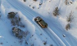 Gümüşhane'de karla mücadele