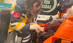 Karla kaplı yollarda zamana karşı yarış kameraya yansıdı