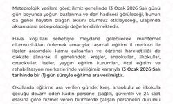 Kayseri'de eğitime 1 gün ara verildi