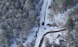 Sındırgı'da merkezde yağmur, yüksek kesimlerde kar yağışı etkili oldu
