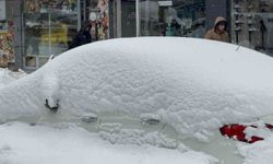 Tatvan'da gök gürültülü kar yağışı