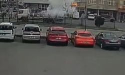 Trabzon'da seyir halindeki tüp kamyonunda korkutan patlama