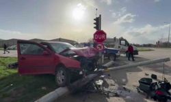 Amasya'da 2 araç çarpıştı: 2 yaralı