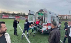 Amatör maçta saha karıştı