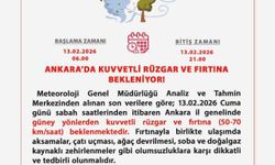 Ankara için fırtına uyarısı
