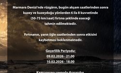 Bursa Valiliği'nden Marmara için fırtına uyarısı