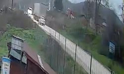 Bursa'daki kaza güvenlik kamerasında