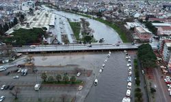Çanakkale'de taşan Sarıçay dron ile görüntülendi