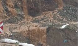 Derecik-Şemdinli kara yolunda heyelan