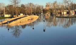 Edirne'de Kırkpınar Er Meydanı su altında kaldı