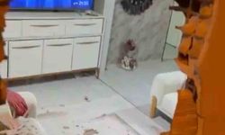 Evinde otururken, kamyonetin çarptığı duvarın altında kalarak yaralandı