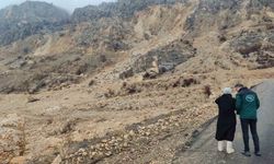 Heyelan bölgesinde inceleme