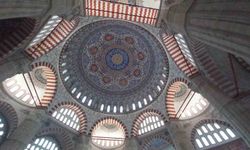 Selimiye Camii'nde tartışma konusu olan kubbe yazıları uzun bir aradan sonra ilk kez görüntülendi