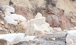 Siirt'te sağanak yağış kayaları yola devirdi, ekipler yolu ulaşıma açtı