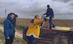 Tekirdağ'da PTT kargo aracı devrildi: 1 yaralı