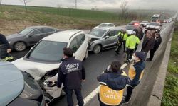 Tekirdağ'da zincirleme kaza: 4 araç birbirine girdi