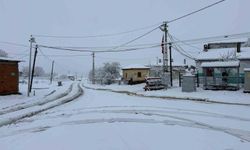 Tekirdağ'ın yüksek kesimleri karla kaplandı