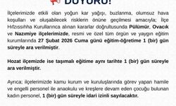 Tunceli'nin 3 ilçesinde eğitime bir gün ara