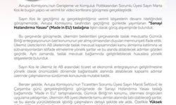 Bakan Bolat: 'AB ile ekonomik ve ticari başlıklarda yürüttüğümüz yakın istişarelerde, ikili entegrasyonumuzu derinleştirmek üzere çalışmaya devam edeceğiz'