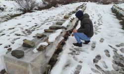 Birincilik getiren arılarını kış şartlarında özenle koruyor