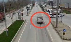 Bursa'da kırmızı ışık ihlali yapan araçlar dron ile böyle tespit edildi