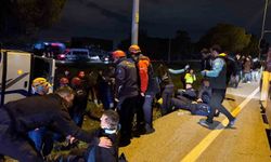 Ceza infaz kurumuna ait servis aracı devrildi: 16 yaralı