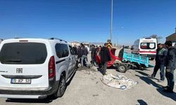 Karaman'da bir kişinin ağır yaralandığı kaza anı kamerada