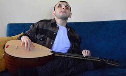 Müzik aşkı engellerini aştı: Çaldığı enstrümanlarla hayata tutunuyor