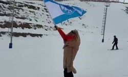 Palandöken'in zirvesinden ehram ve Erzurumspor bayrağı ile kaydı