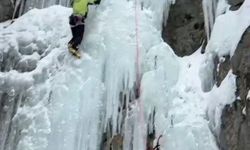 Uzundere'de buz tırmanışında ayı paniği