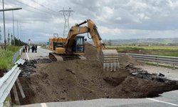 Batman'da sağanak yağış nedeniyle yol çöktü, Güney Çevre Yolu ulaşıma kapatıldı