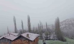 Çorum'un yüksek kesimlerinde kar yağışı etkili oluyor
