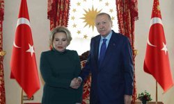 Cumhurbaşkanı Erdoğan, Rusya Federasyon Konseyi Başkanı Matviyenko'yu kabul etti