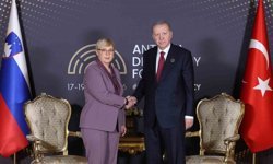 Cumhurbaşkanı Erdoğan Slovenya Cumhurbaşkanı Natasa Pirc Musar ile görüştü