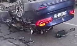 Diyarbakır'da zincirleme kaza: Bir araç takla attı, 2 kişi yaralandı