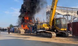 Edirne'de hurdacılar sitesinde çıkan yangın korkuttu