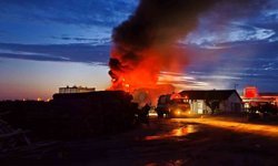 Edirne'de kereste fabrikasında yangın