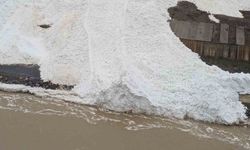 Hakkâri'de çığ: Zap Suyu'nun önünü kesti