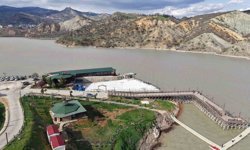 Kar ve yağmurlarla Uzunçayır Baraj Gölü'nün debisi yükseldi
